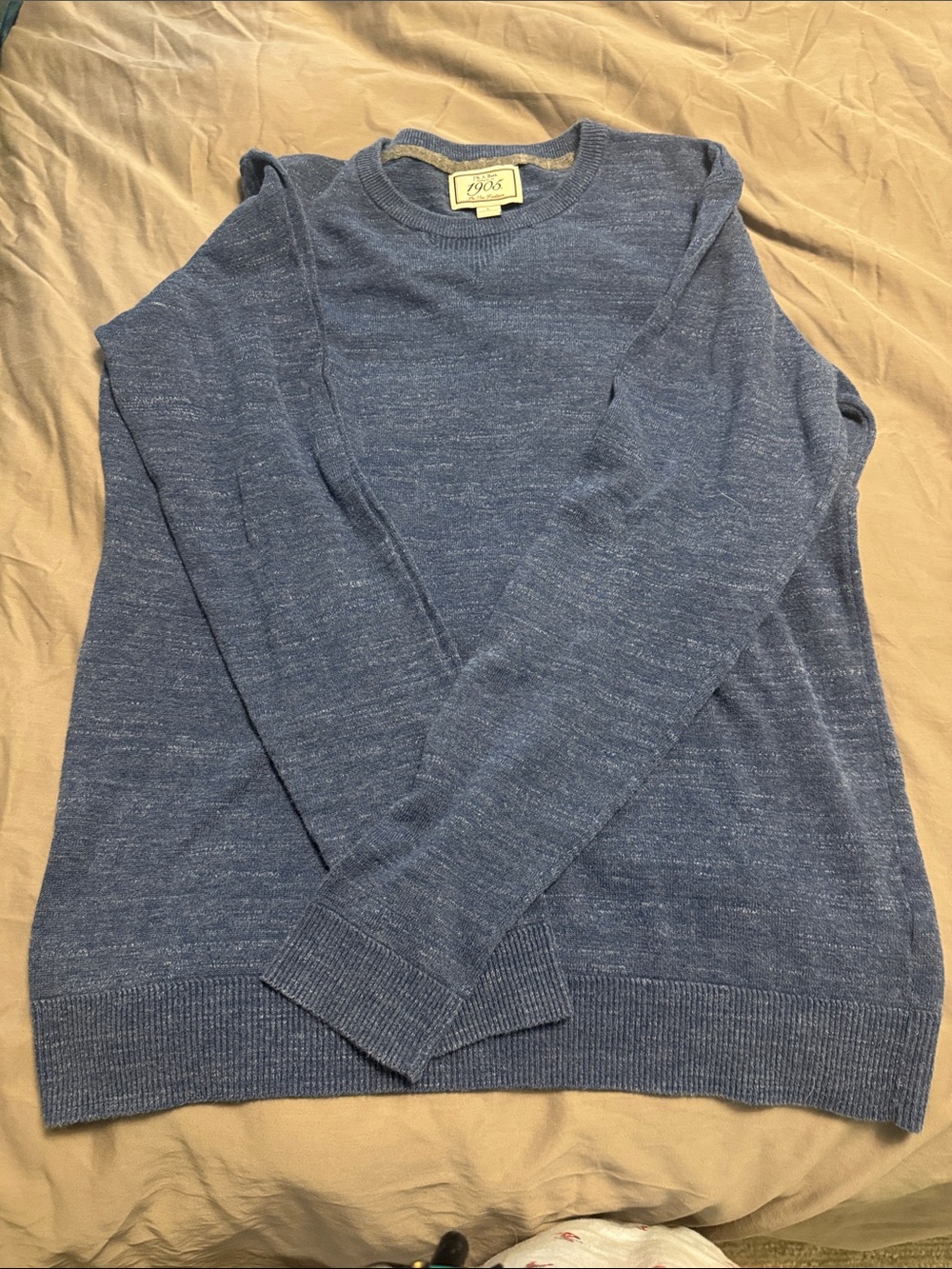 Jos. A. Bank 1905 Men’s Cotton Crewneck Sweater Blue Gray Size Large